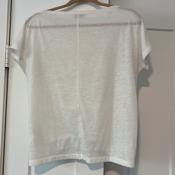 Club Monaco white front tie blouse - Picture 2 of 4